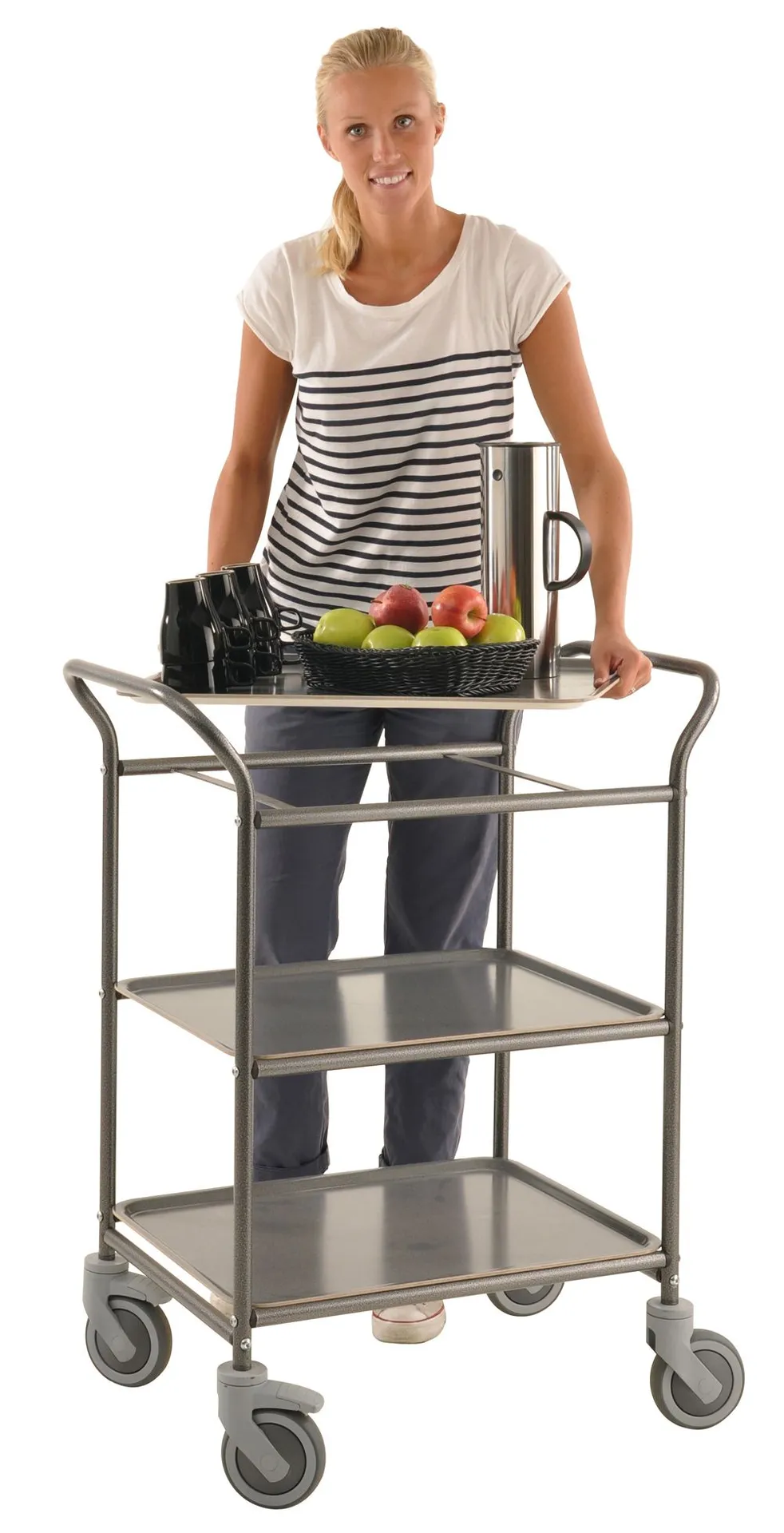 Tablettwagen mit 3 abnehmbaren Tabletts | Kongamek_KM1620-AA_