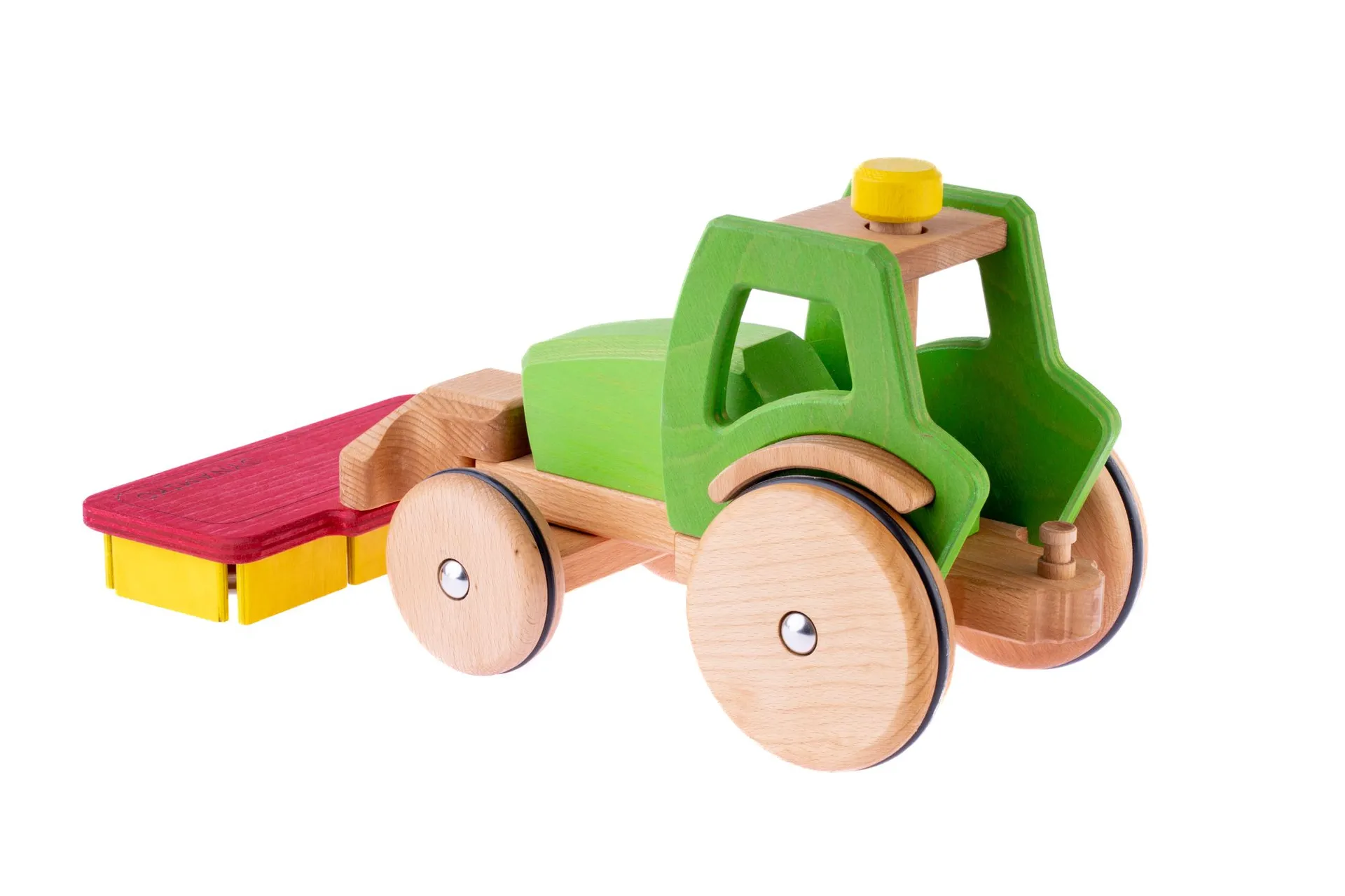 Holztraktor mit Frontmähwerk: Nachhaltiges Spielzeug für Kids
