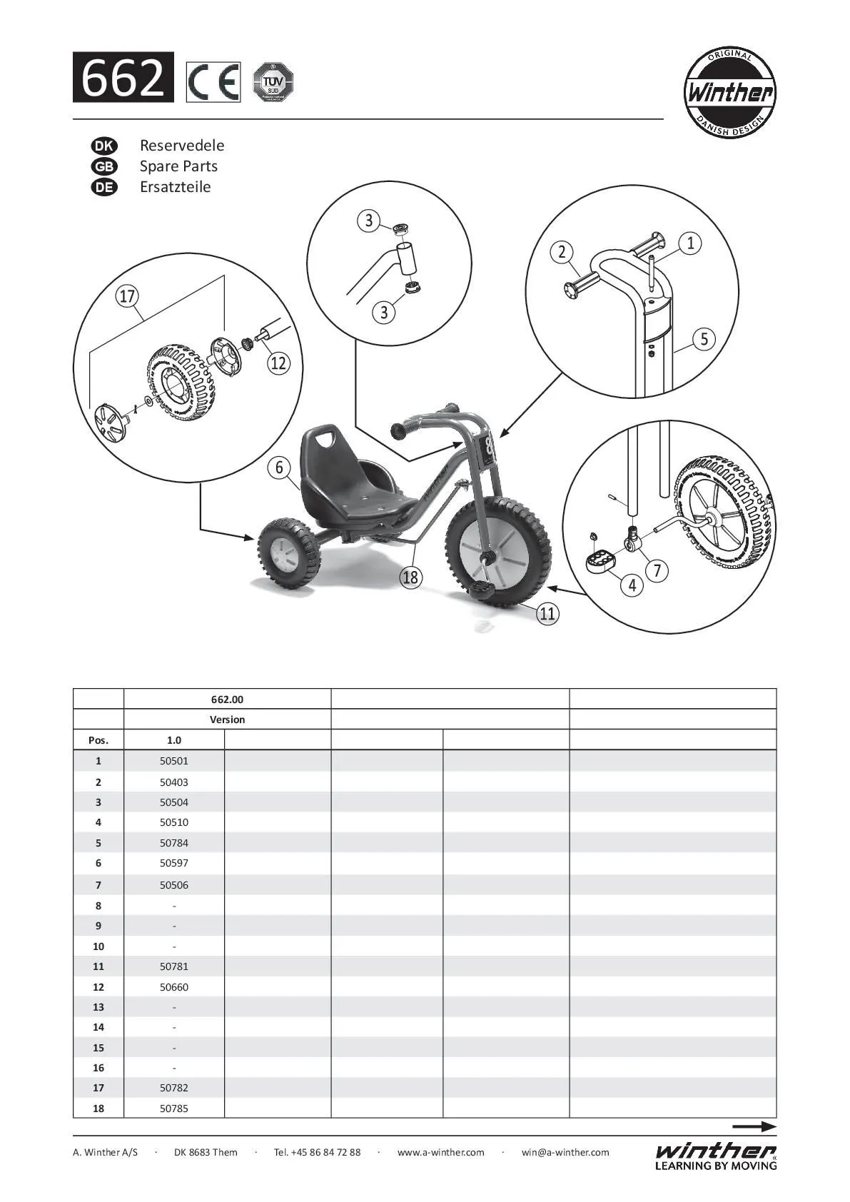 Winther Zlalom Tricycle groß | Winther_00662V_