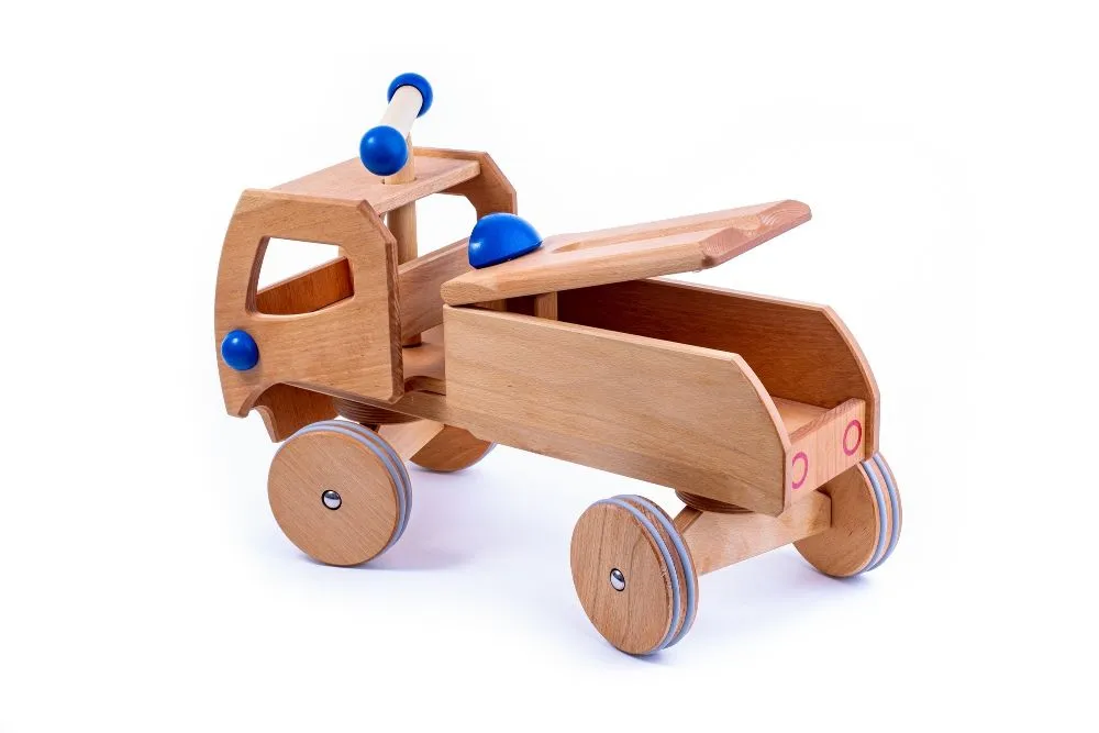 Holz Rutscher Fred | Holzauto | Dragon Toys_180091-blau_