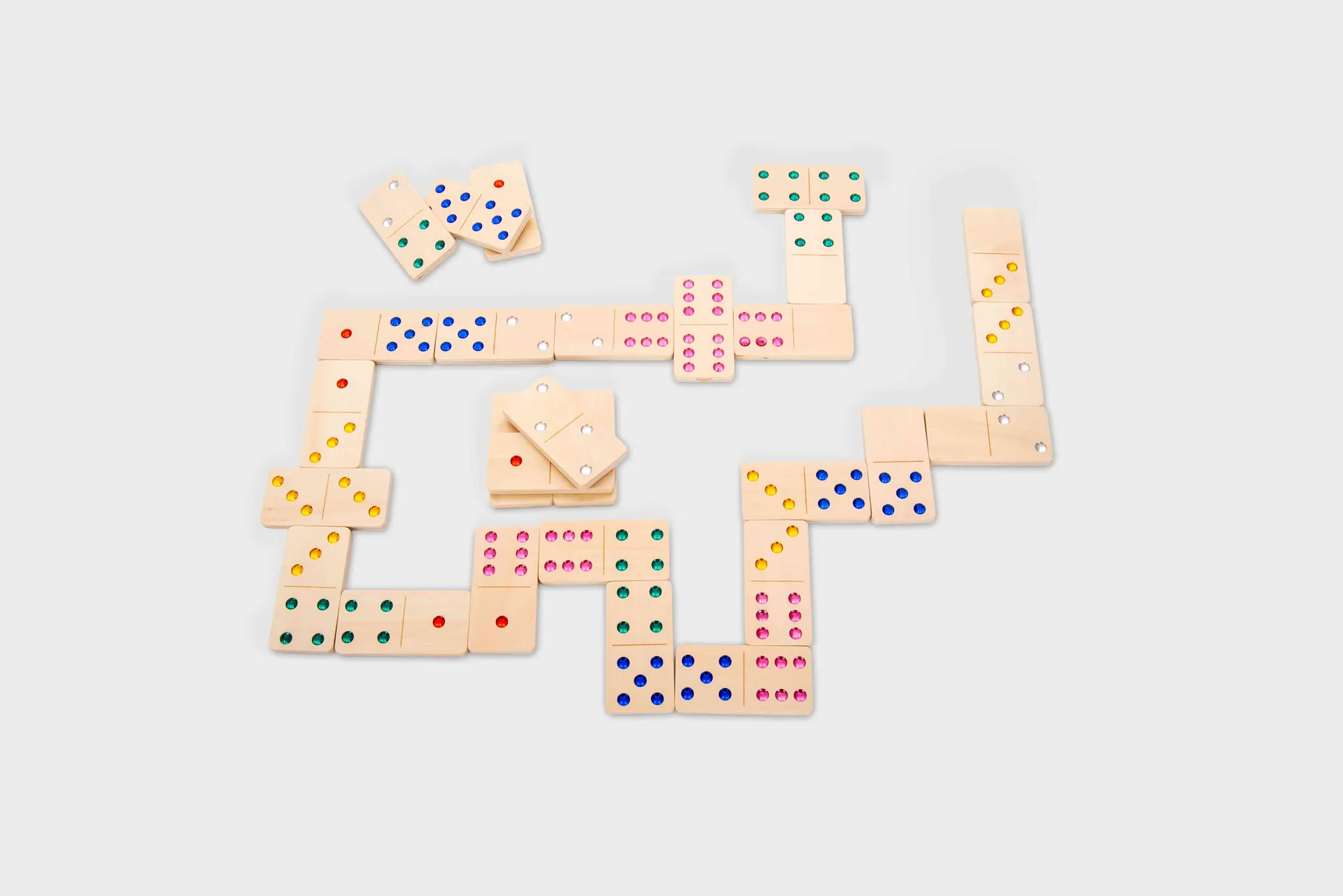 XL Holzdomino mit Edelsteinen_32015_