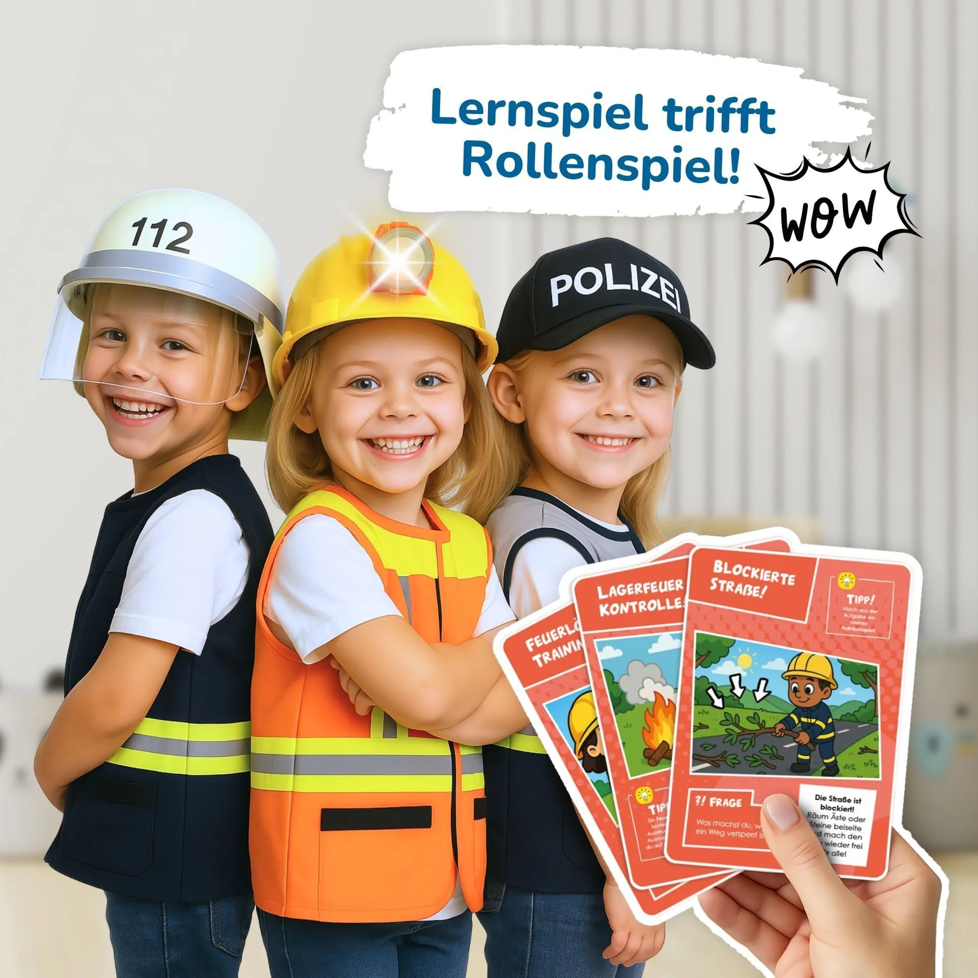Rollspielset Feuerwehr, Bauleitung, Polizei_39090_
