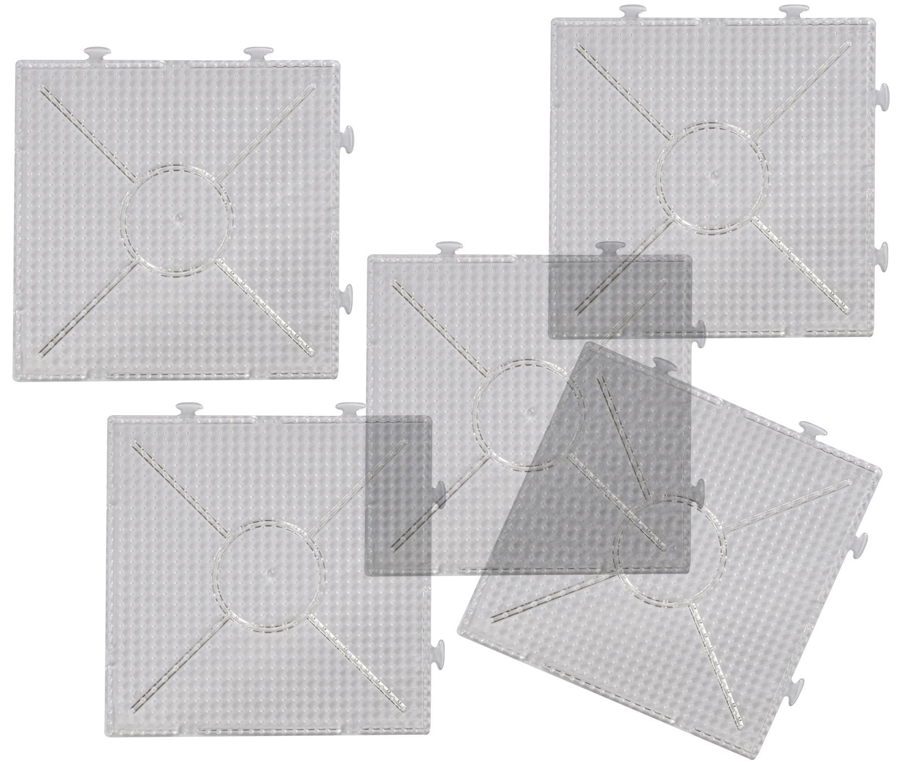 Steckplatten transparent - Quadrat, 10 Stück