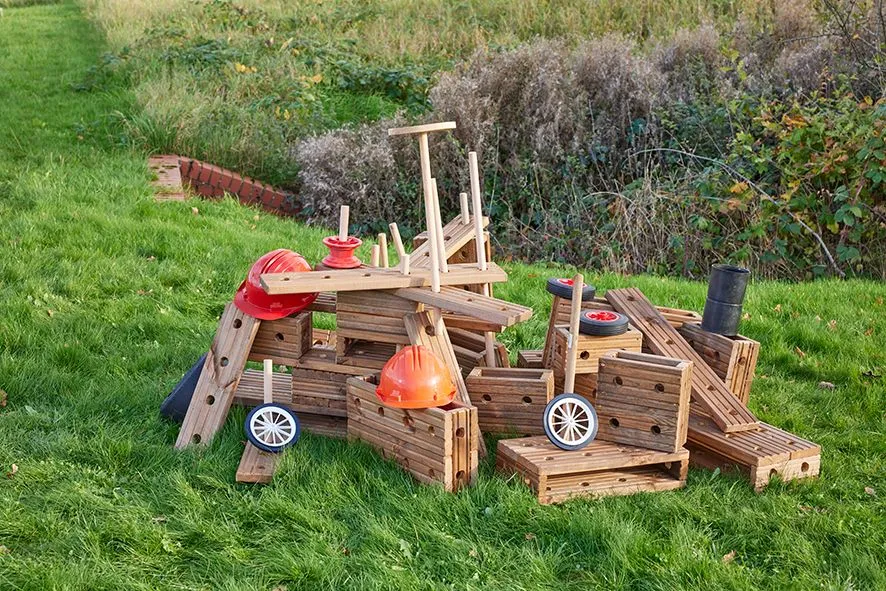 Große Outdoor Holzbausteine aus Hohlblöcken 25tlg. | Cosy_CY-32948_