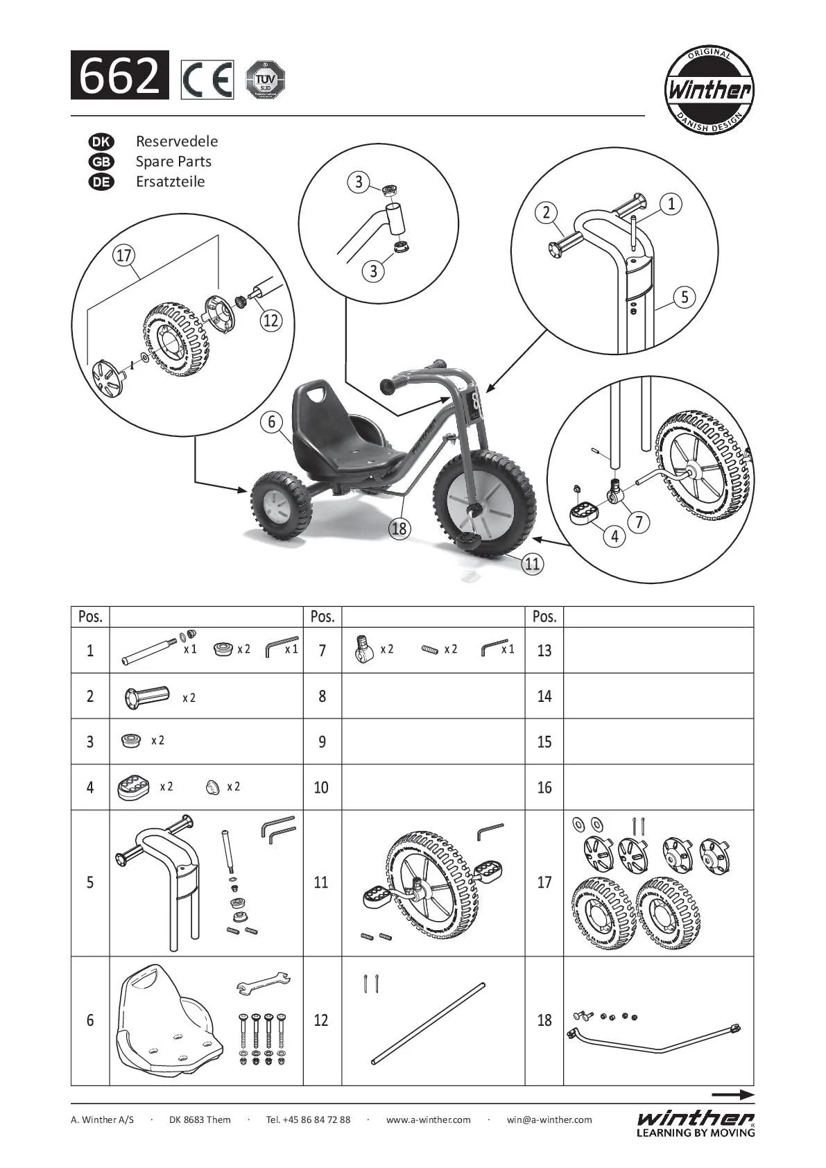 Winther Zlalom Tricycle groß | Winther_00662V_