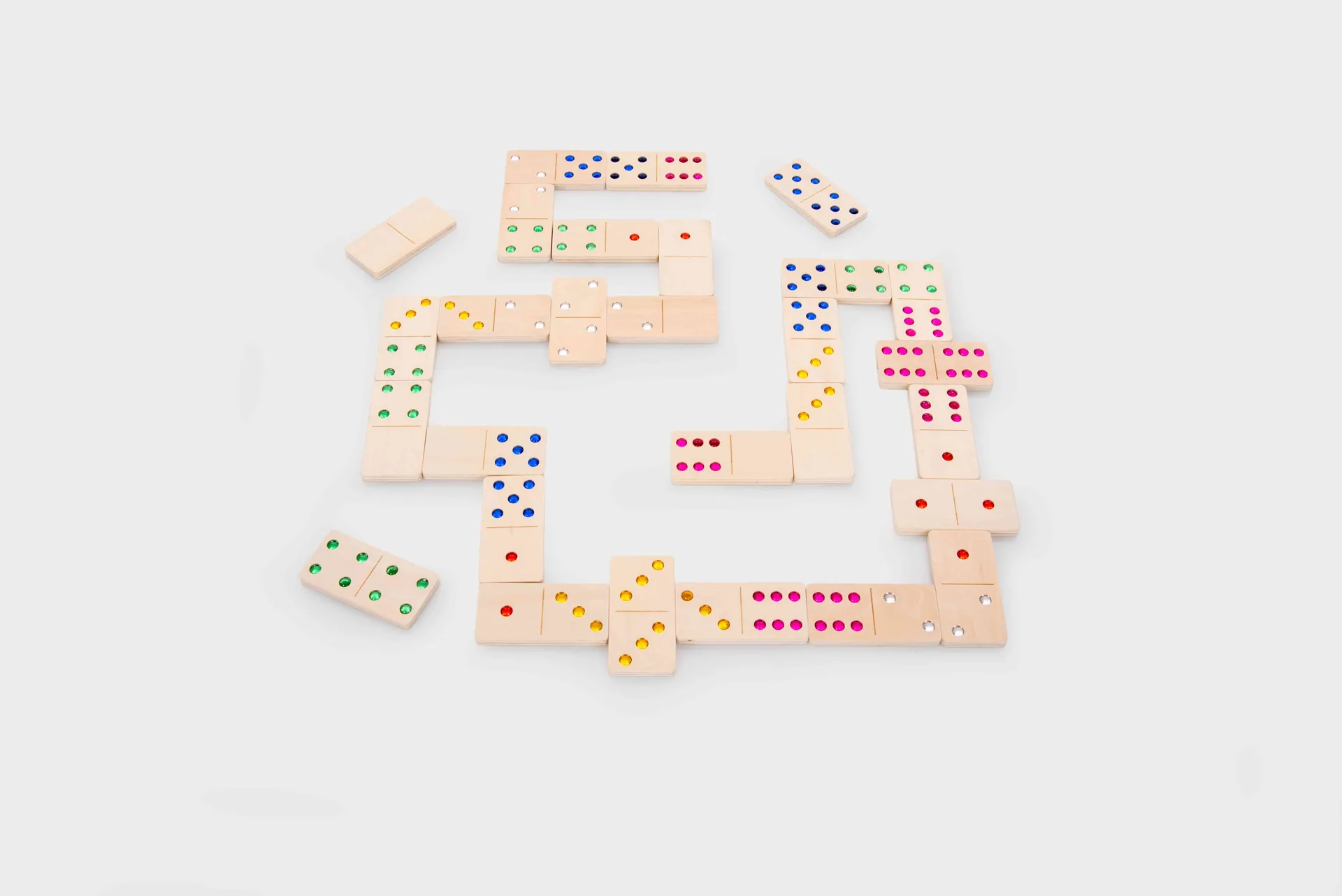 XL Holzdomino mit Edelsteinen_32015_