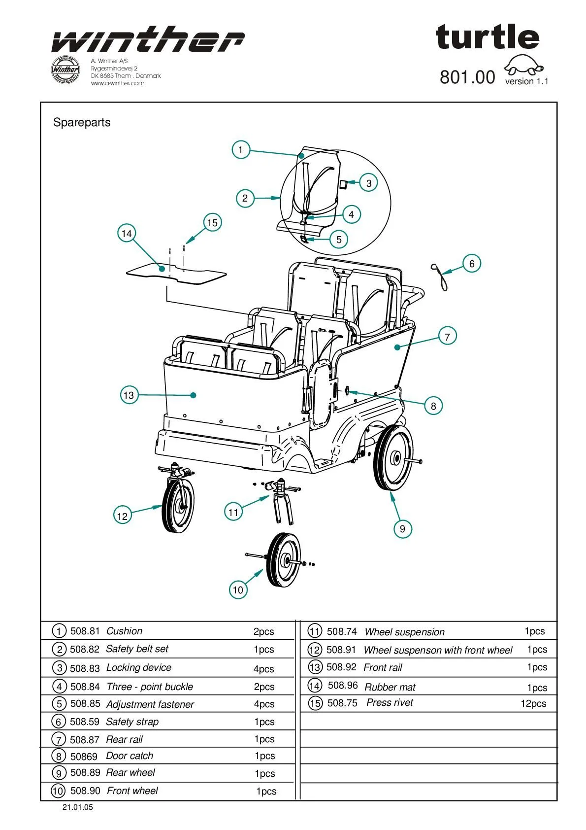 Winther Turtle Kinderbus | Winther Krippenwagen