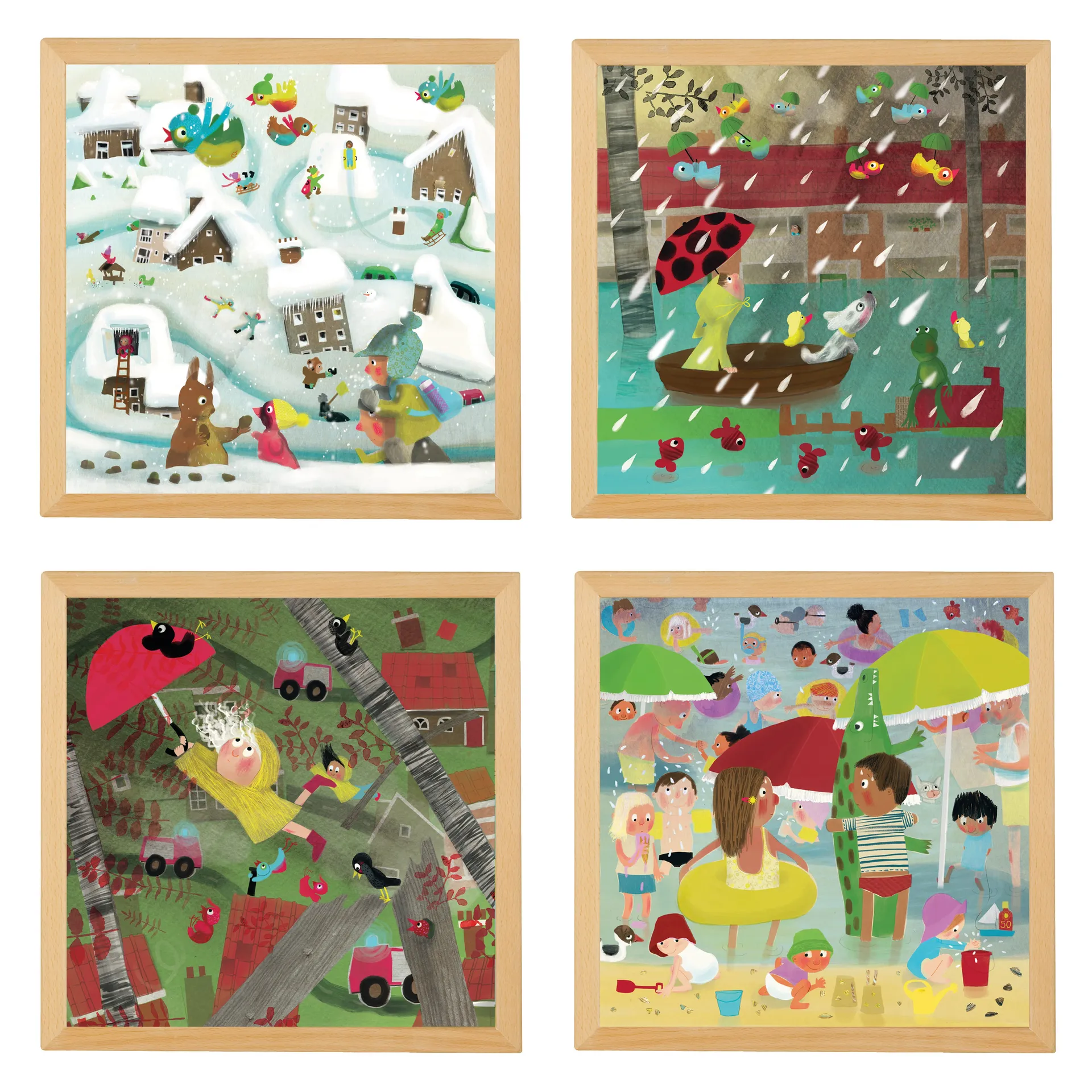 Unwetter-Holzpuzzle 4er Set | EDUCO_900000061_
