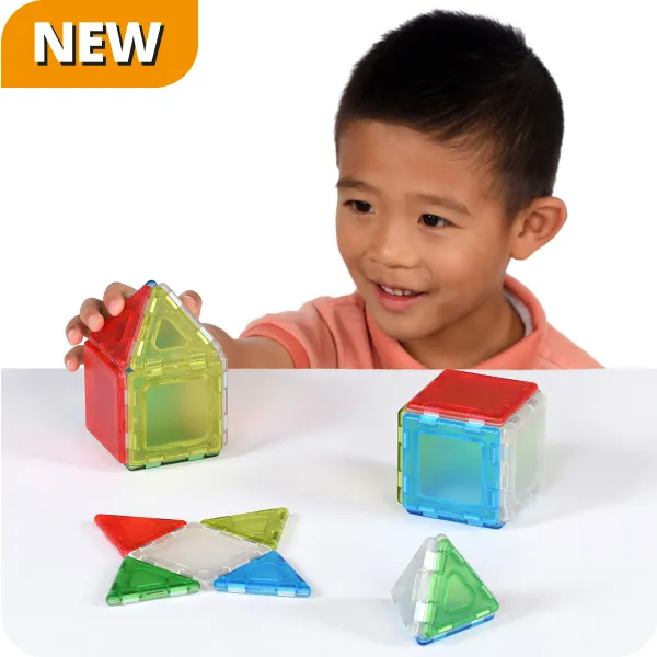 Translucent Solid Magnetic Polydron Starter Set 24 tlg.