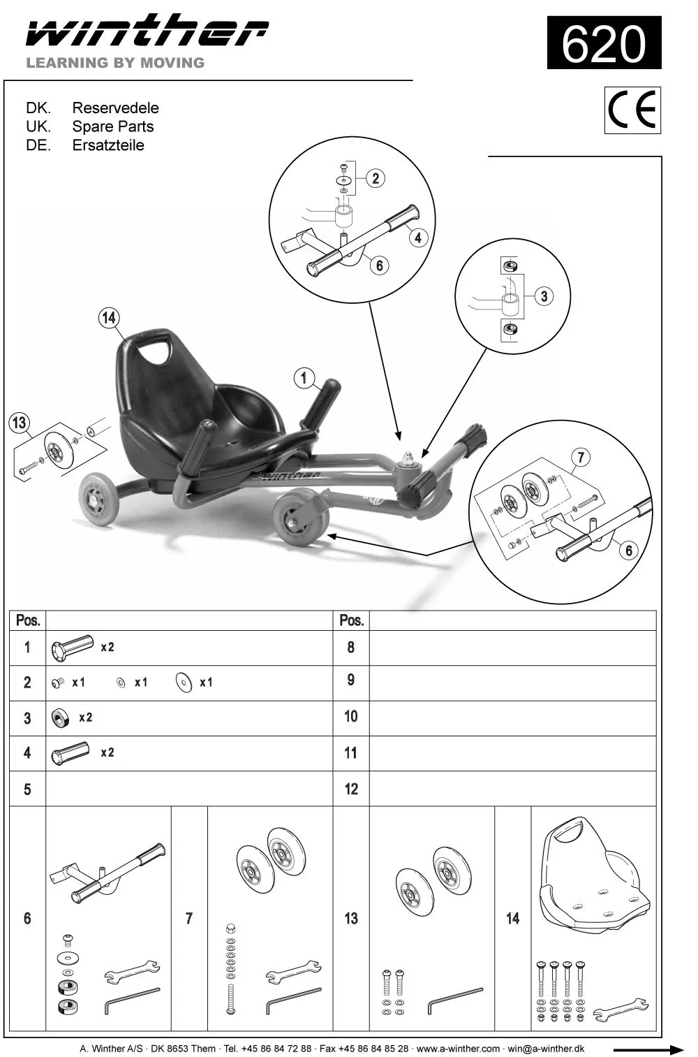 Handgriff/Fußgummierung 2er Set