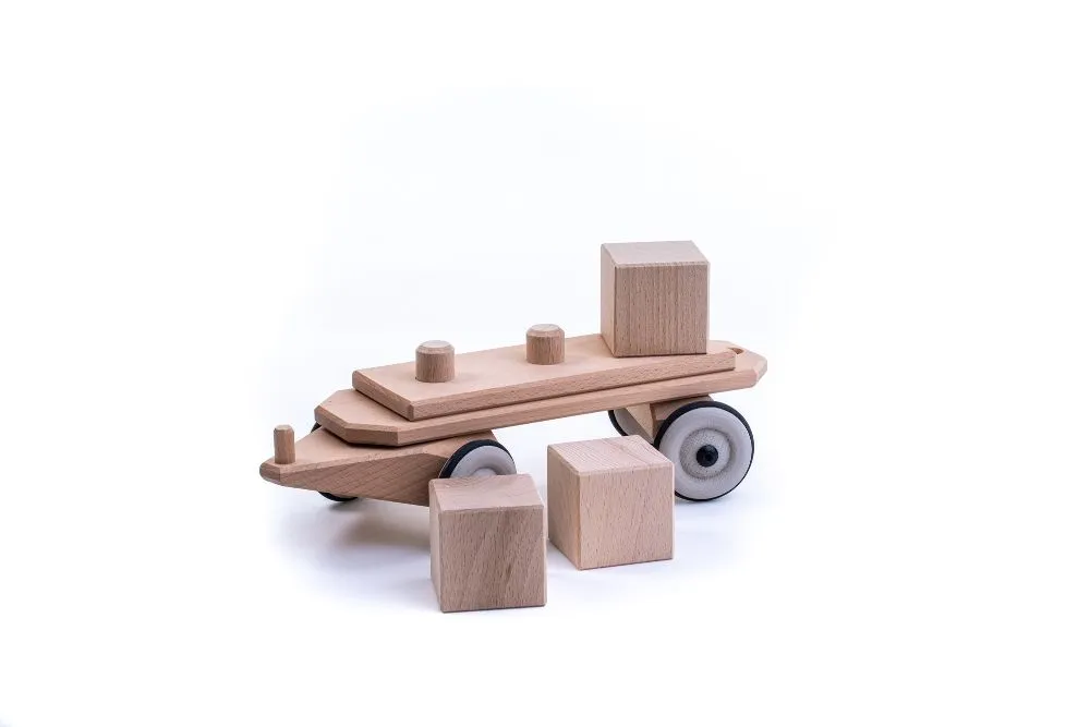 Holz Würfelwaggon | Holz Zug | Dragon Toys_180169_