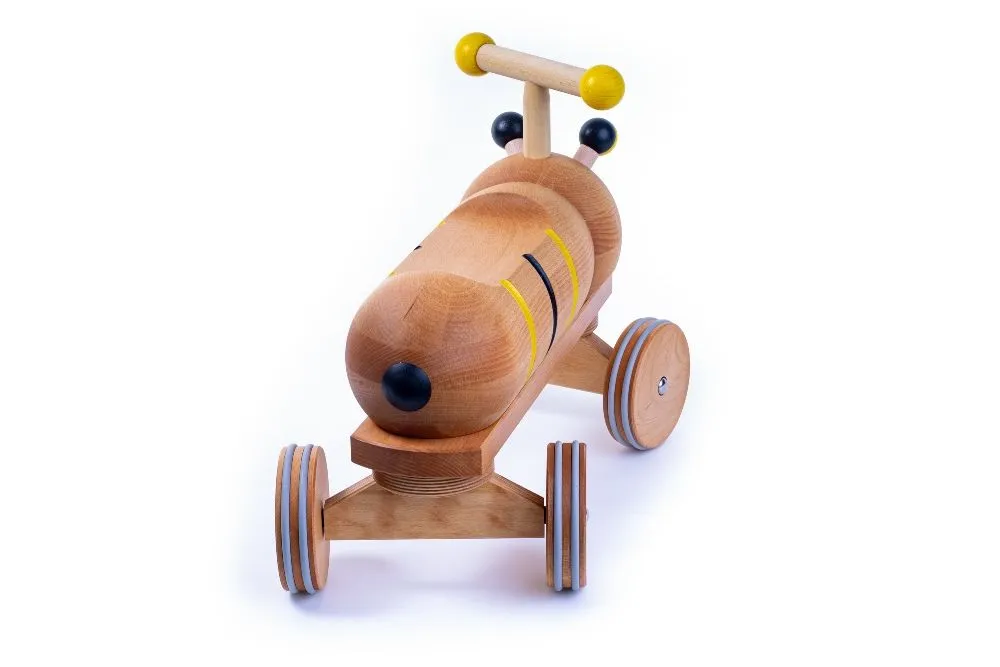 Holz Rutscher SaBiene | Holzauto | Dragon Toys_180305_