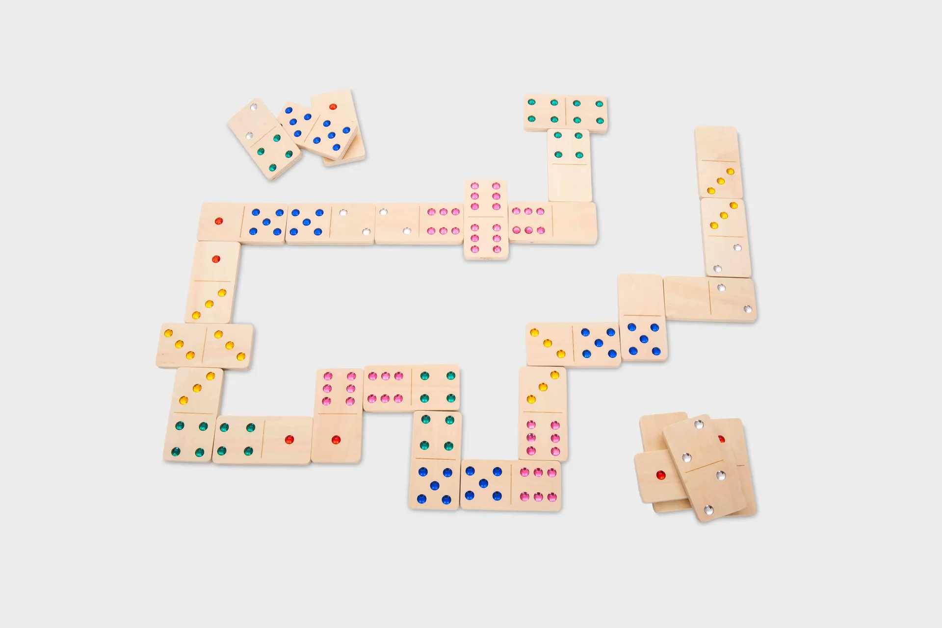 XL Holzdomino mit Edelsteinen_32015_