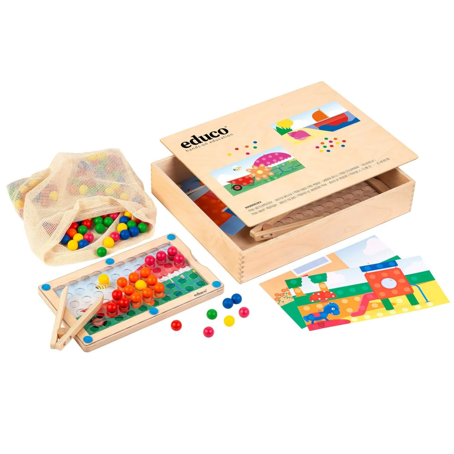 Maxi-Steckmosaik - Holzkugeln | EDUCO_30260_