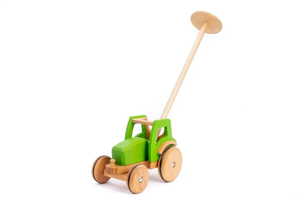 Holz Traktor mit Lenkstange | Dragon Toys