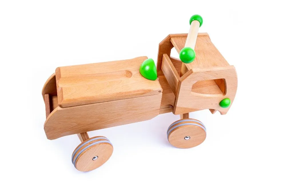 Holz Rutscher Fred Grün | Holzauto | Dragon Toys_180091-grün_