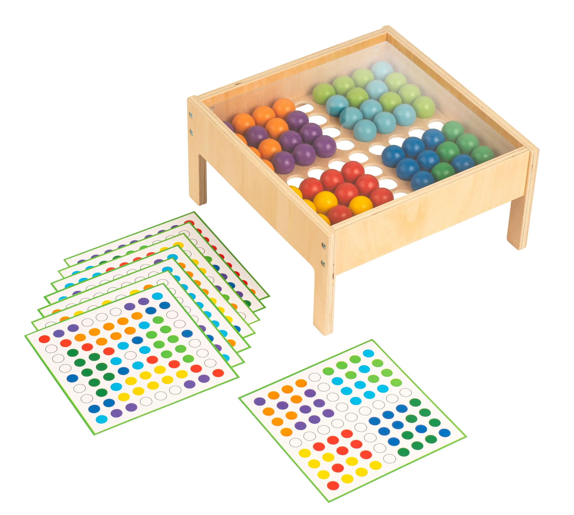 Mosaiktisch mit 64 bunten Kugeln | EDUCO_30261_