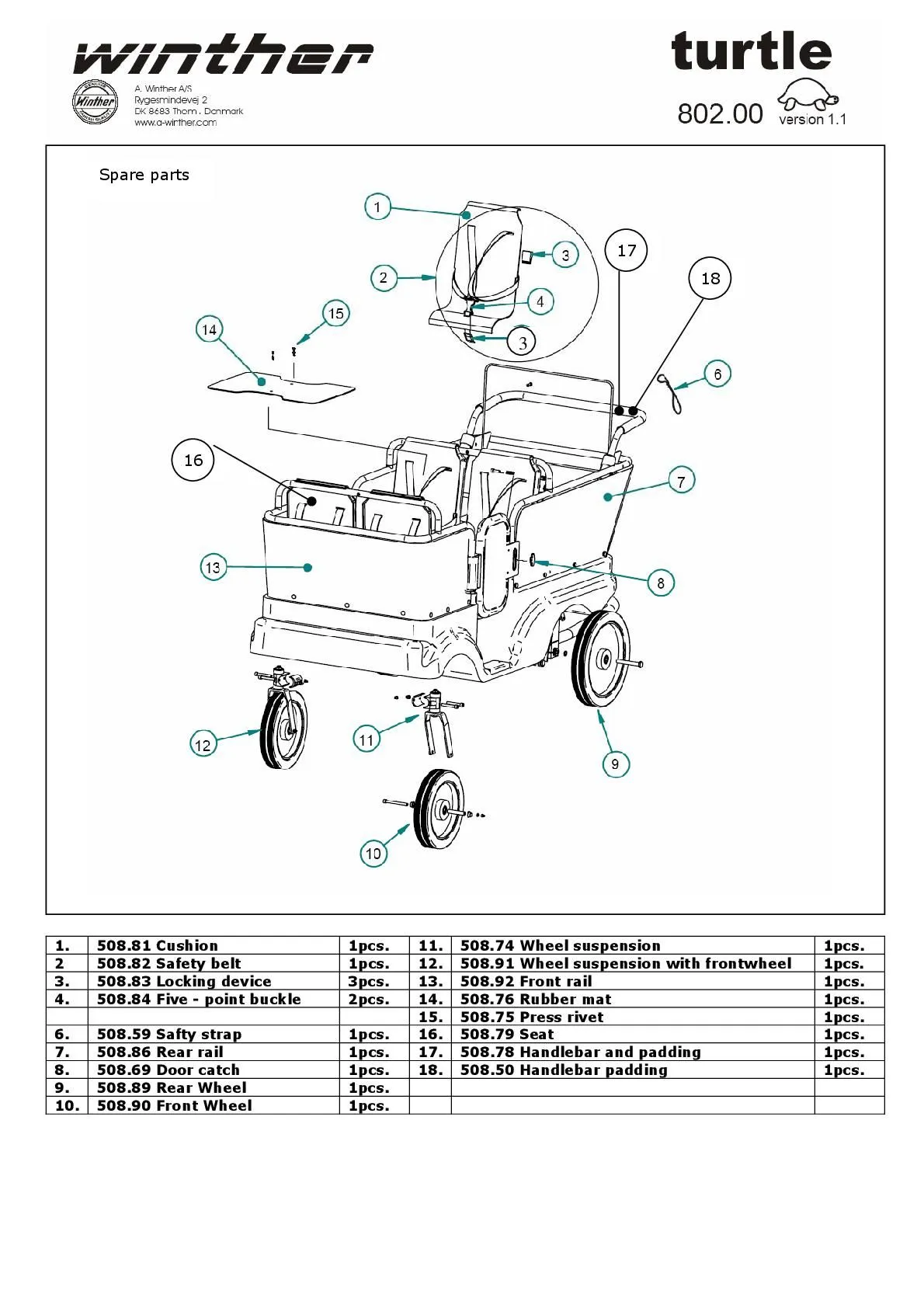 Winther Turtle Kinderbus | Winther Krippenwagen