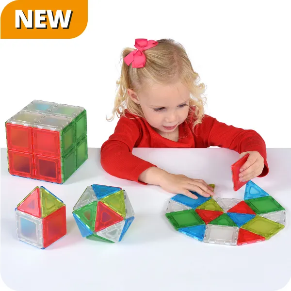 Translucent Solid Magnetic Polydron Class Set