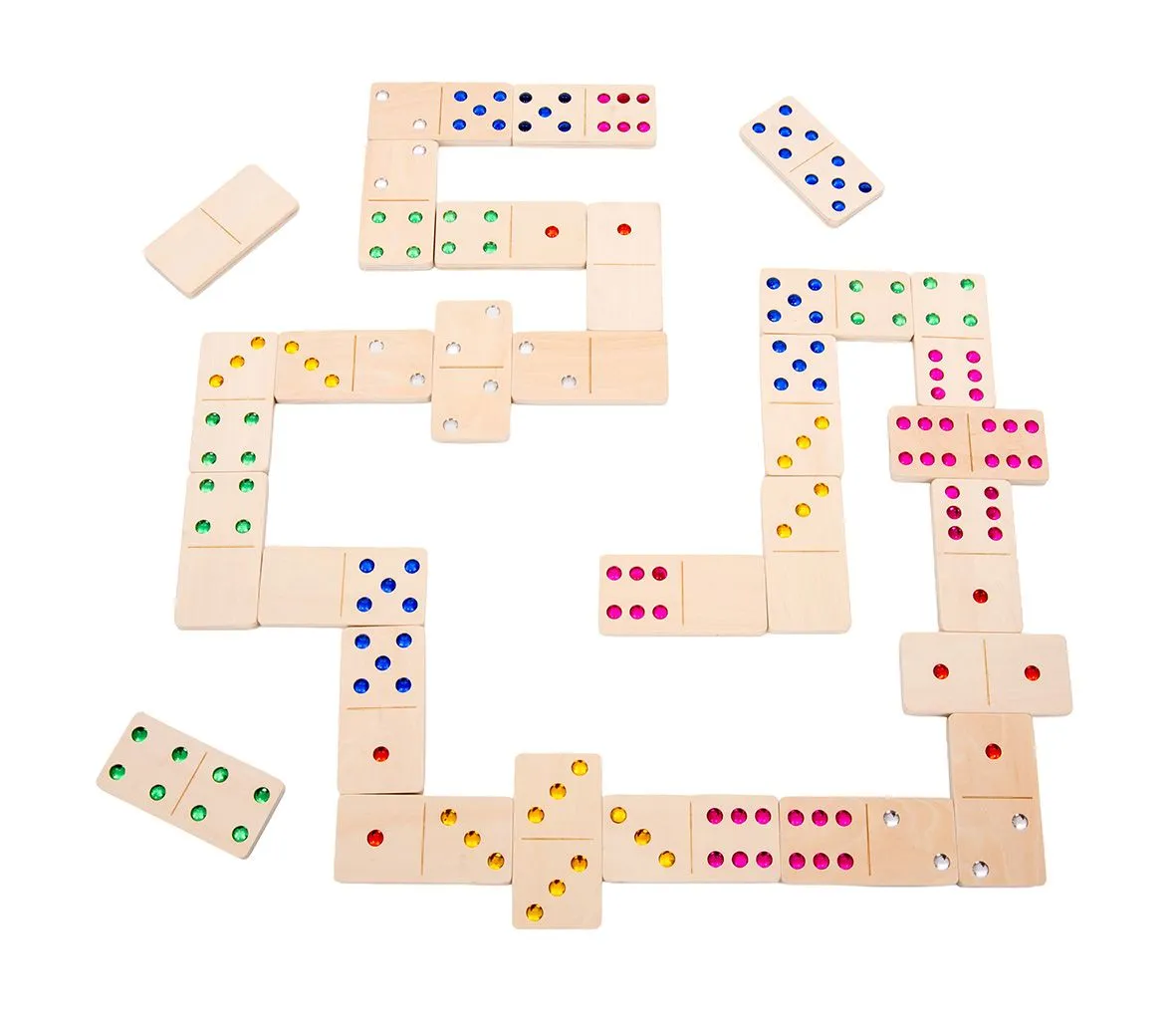 XL Holzdomino mit Edelsteinen_32015_