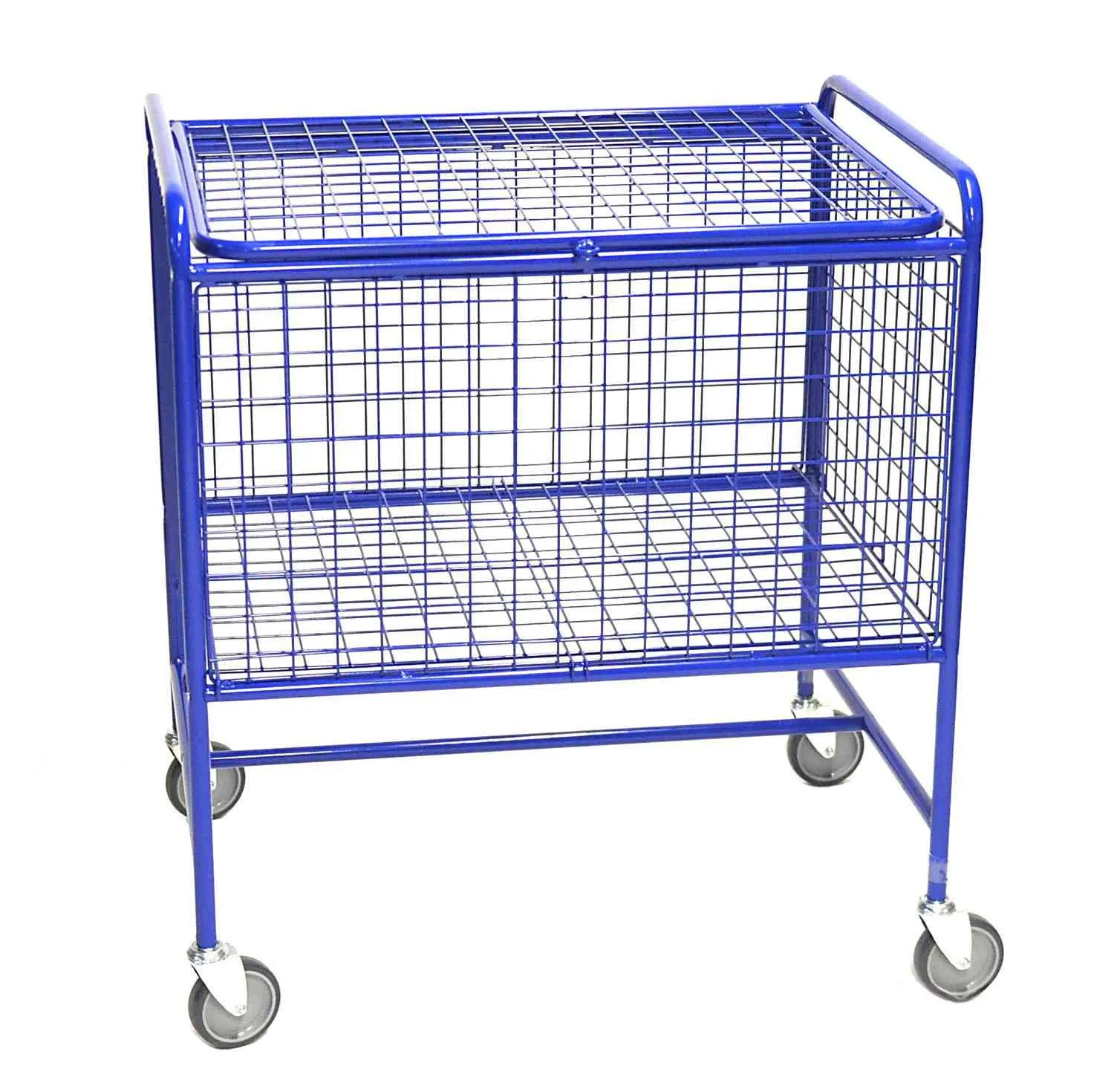 Ballwagen | Korbwagen Stahlgitter blau | Kongamek_KM198_