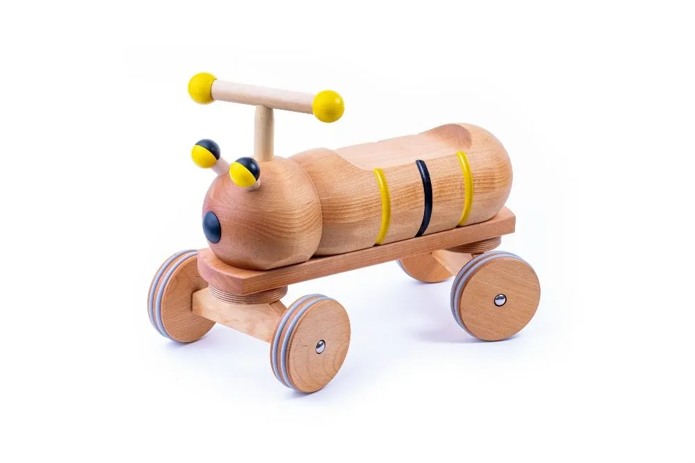 Holz Rutscher SaBiene | Holzauto | Dragon Toys_180305_