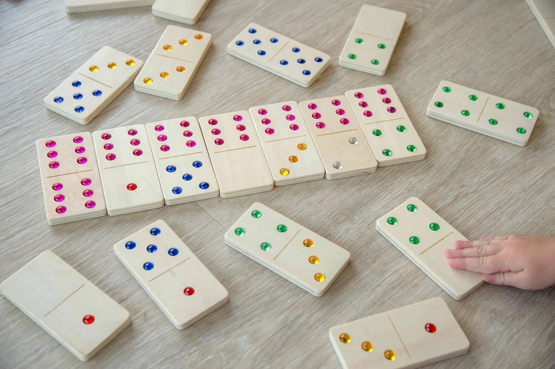 XL Holzdomino mit Edelsteinen_32015_