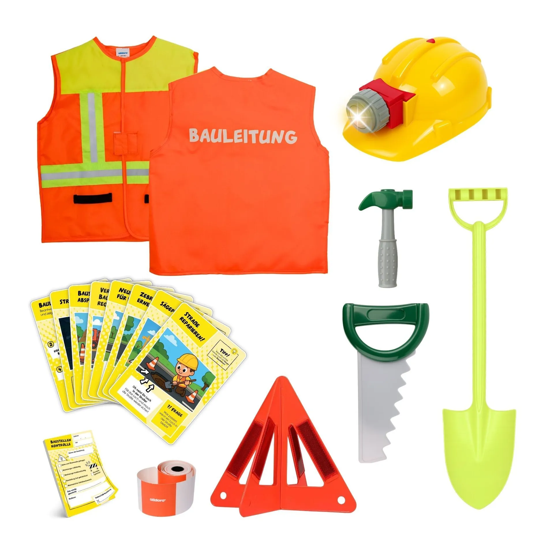 Rollspielset Feuerwehr, Bauleitung, Polizei_39090_