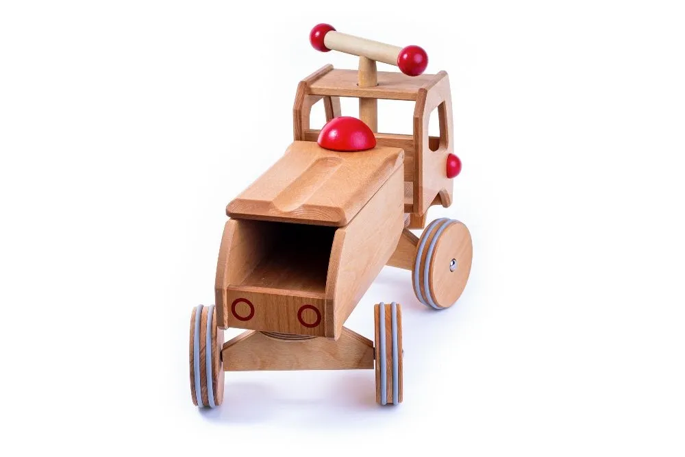 Holz Rutscher Fred Rot | Holzauto | Dragon Toys_180091-rot_