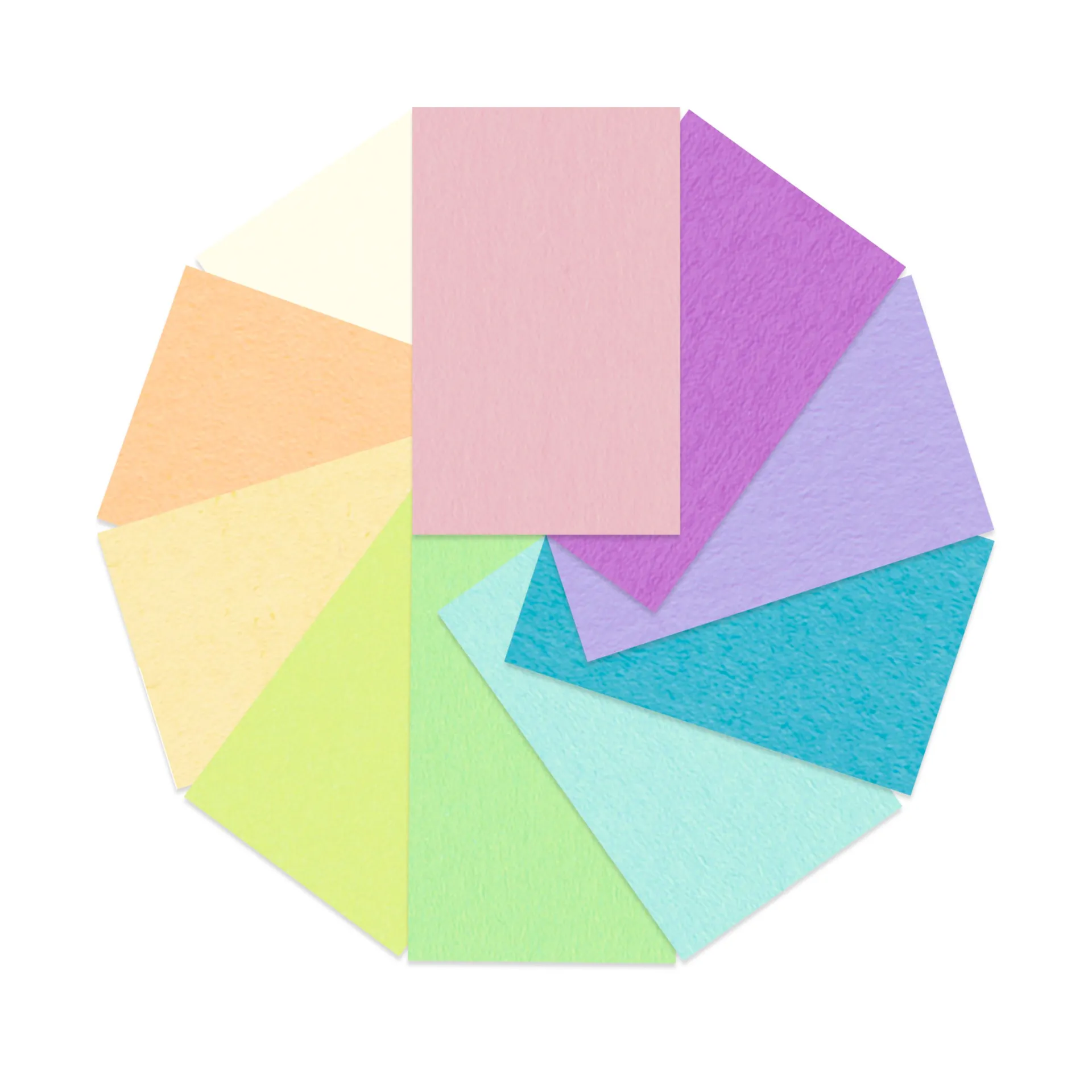 Tonzeichenpapier,130g/m², 100 Blatt sortiert in 10 Farben