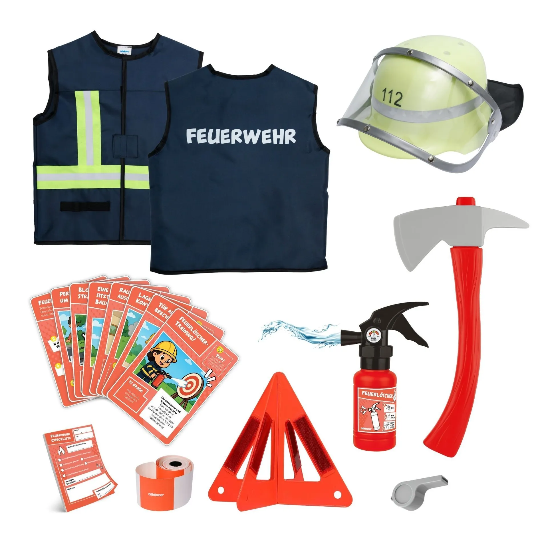 Rollspielset Feuerwehr, Bauleitung, Polizei_39090_