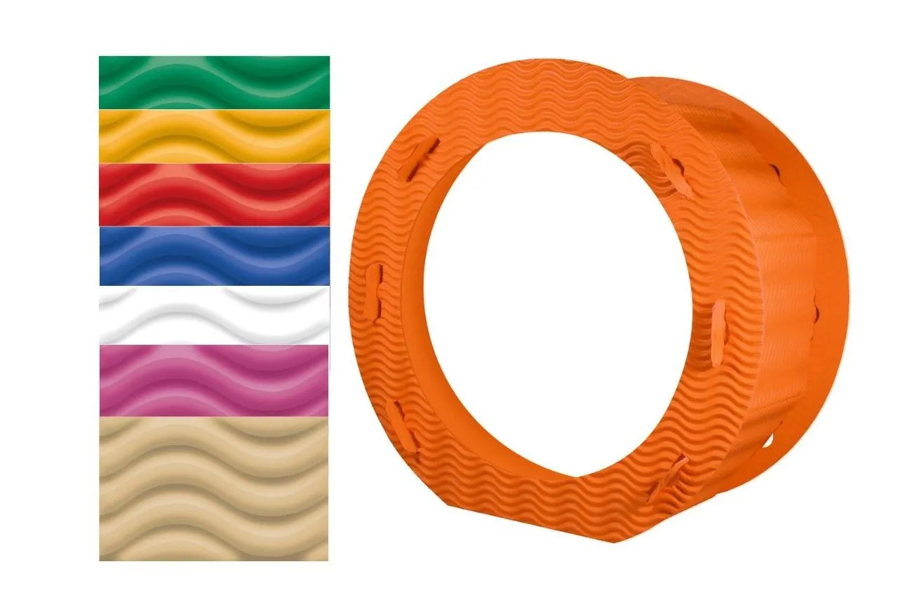 Runde Laternen aus 3D-Colorwellpappe, 10 Stück