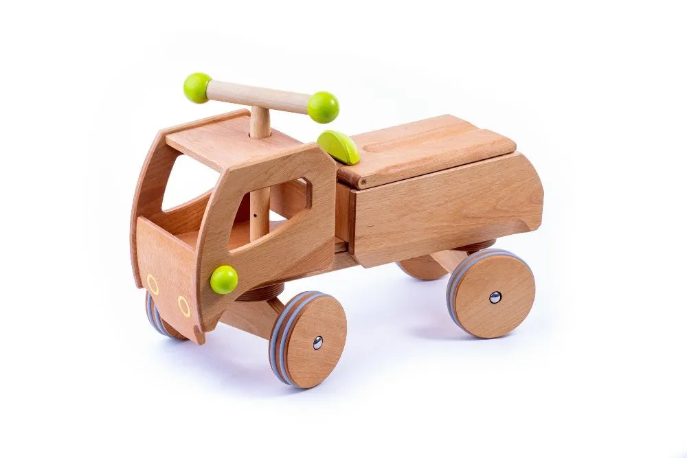 Holz Rutscher Fred Limette | Holzauto | Dragon Toys