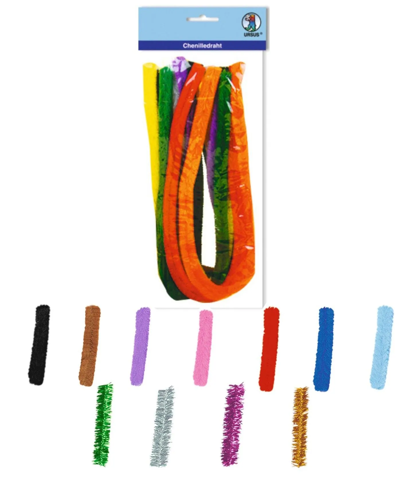 Chenilledraht 50 cm, 10 Stück_U65300_