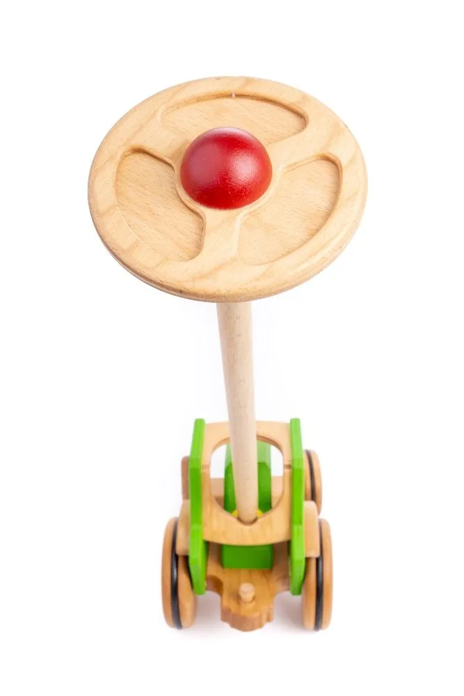 Holz Traktor mit Lenkstange | Dragon Toys_180442_