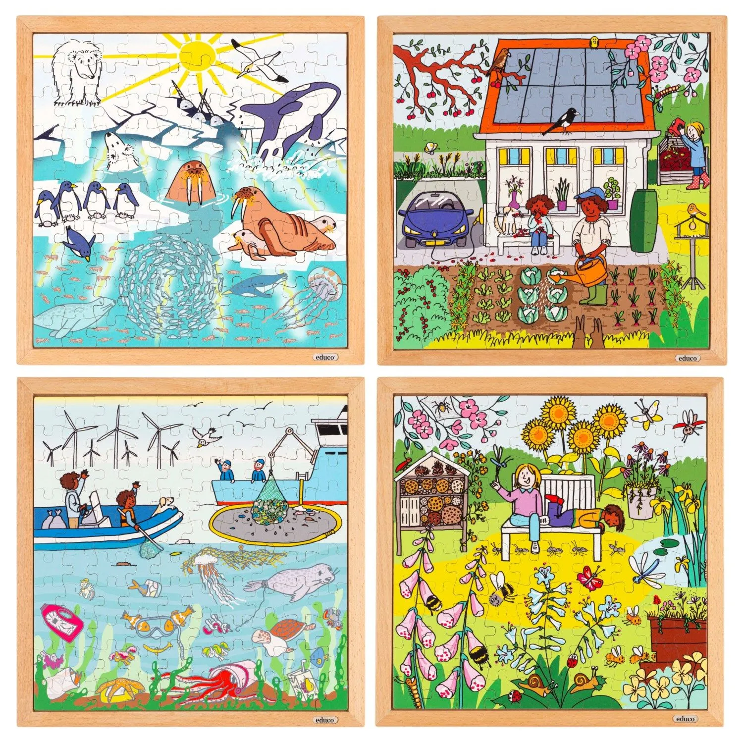 Natur & Klima Puzzles 4er Set | EDUCO