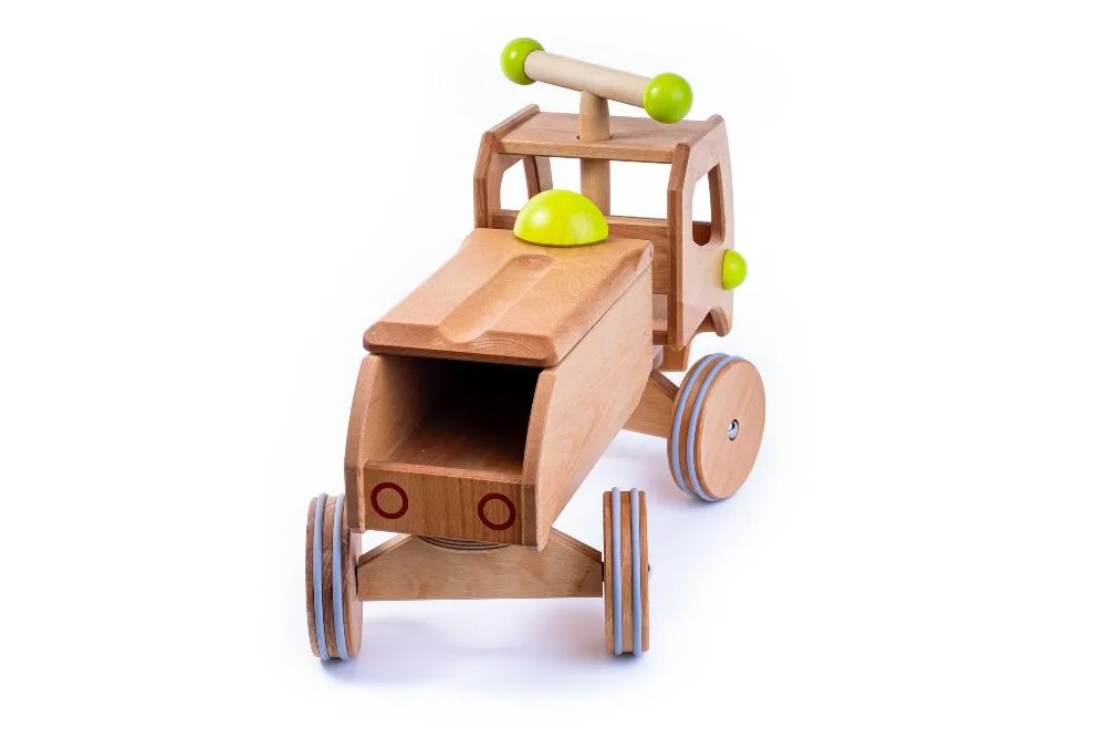 Holz Rutscher Fred Limette | Holzauto | Dragon Toys