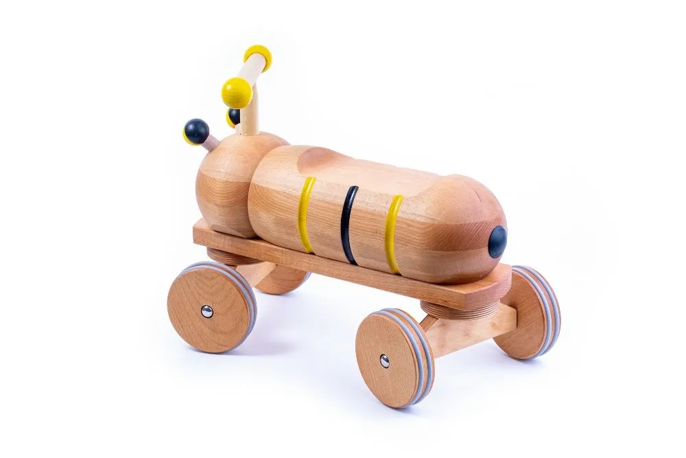 Holz Rutscher SaBiene | Holzauto | Dragon Toys_180305_