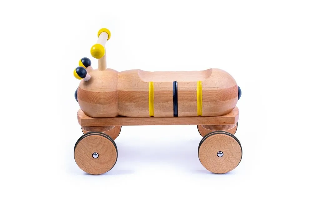 Holz Rutscher SaBiene | Holzauto | Dragon Toys_180305_