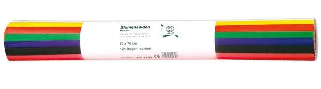 Blumenseiden, 125 Bögen in 12 Farben